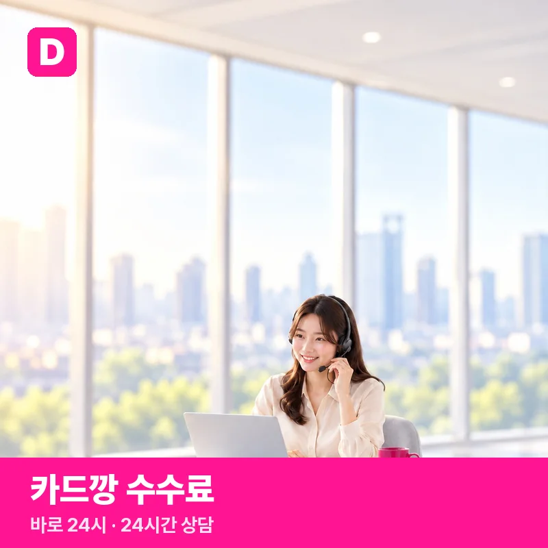 카드깡 수수료 — 바로 24시 상담 안내 그림