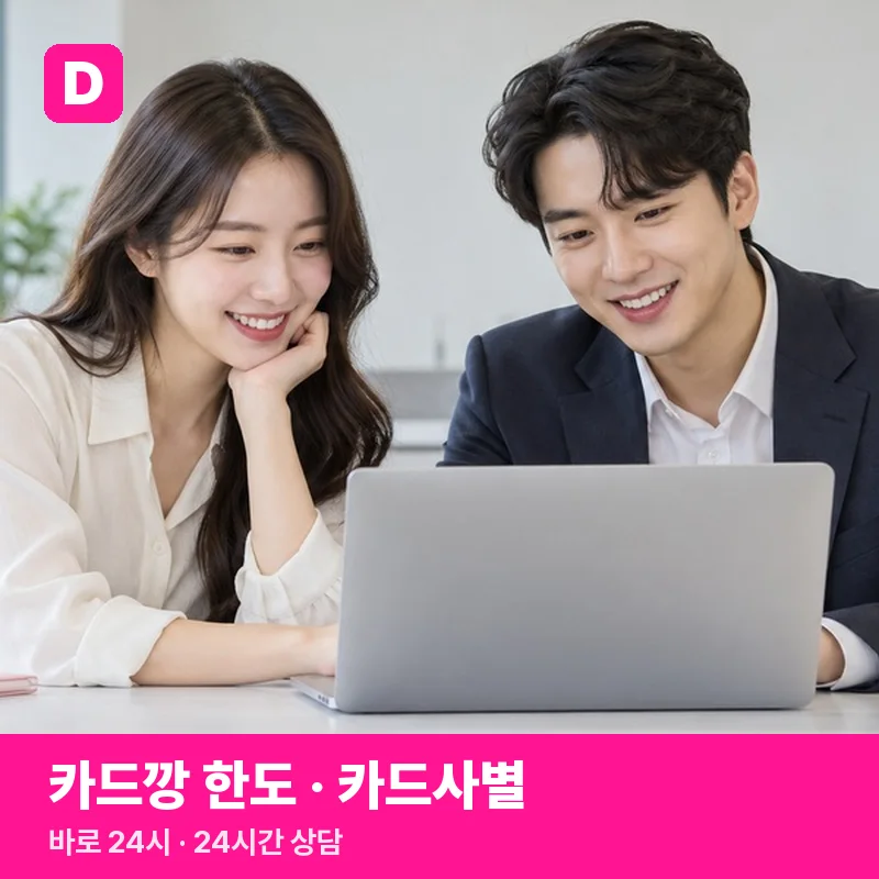 카드깡 한도 · 카드사별 — 바로 24시 상담 안내 그림