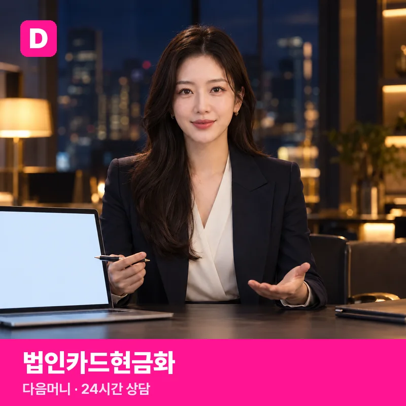 법인카드현금화 — 다음머니 상담 안내 그림